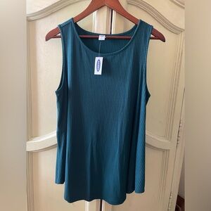 New! Ladies Old Navy tank sleeveless tank top, sz large, teal turquoise blue